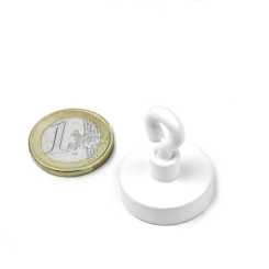 Krogøjemagnet 25x30 mm, hvid