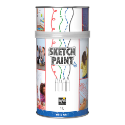 Sketchpaint whiteboardmaling 1 liter - mat hvid