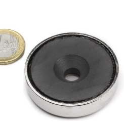 Undersænket ferrit pottemagnet 48x11 mm