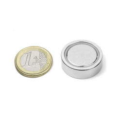 Pottemagnet til pålimning 25x8 mm