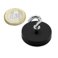 Gummibelagt pottemagnet 31 mm med krog