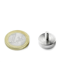Pottemagnet med gevindbolt 16x13 mm