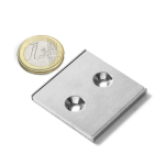 Channel magnet 40x40x4 mm