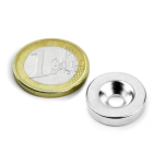 Screw-on disc magnet 18x4 mm