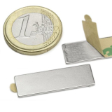 Blokmagnet m/lim 20 styk, 30x10x1 mm