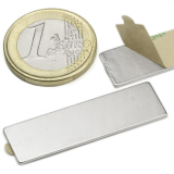 Blokmagnet m/lim 20 styk, 40x12x1 mm