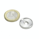 Undersænket metalskive med kant 17 mm