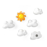 Magneter skyer og sol 6 styk