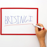 Åben magnetisk lomme med ramme til skrivning