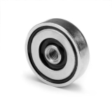 Pottemagnet med indvendigt gevind 20x6 mm