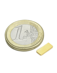 Block magnet gold 10x4x1 mm