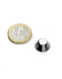 Neodym cone magnet, Ø 15x8 mm, height 6 mm