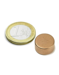Disc magnet copper 15x8 mm