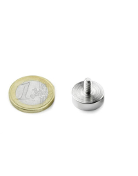 Pot magnet with threaded stem 16x13 mm