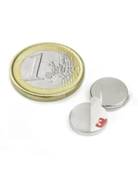 Skivemagnet m/lim, 20 styk, 12x2 mm