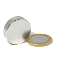 Neodym skivemagnet, 25x7 mm