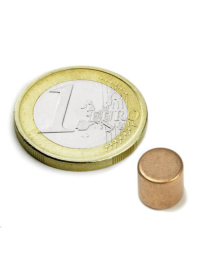 Skivemagnet kobber, 8x8 mm