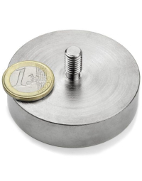 Pottemagnet med gevindbolt 60x30 mm
