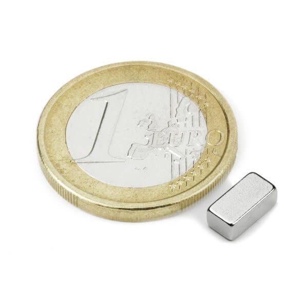 Neodym blokmagnet 8x4x3 mm – styrke 900 g, stærk firkantet magnet | Brisingi