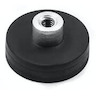 Rubber coated pot magnet with screw socket